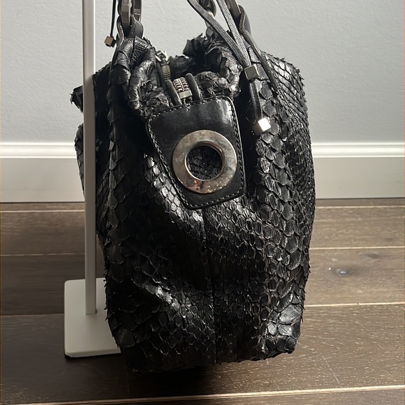 Pauric Sweeney python embossed leather handbag - Picture 5 of 10